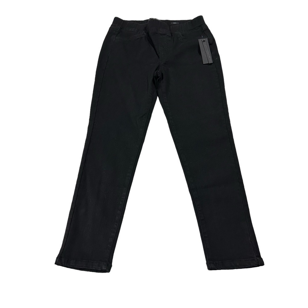 Black Label by C’est Toi Black Velvet Jean Pant Sz Large 30x28 Elastic Waist NWT